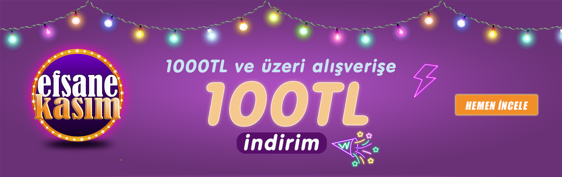 1000 TL 100 TL İNDİRİM