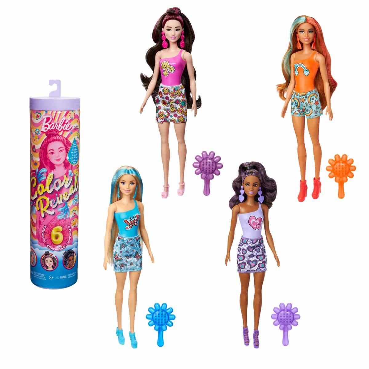 BARBIE COLOR REVEAL RENK DEGISTIREN BARBIE GOKKUSAGI SERISI SURPRIZ PAKET HRK06 Diğer HRK06