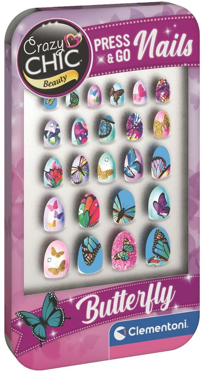 CLEMENTONI CRAZY CHIC TAK GIT TIRNAKLAR KELEBEK 18898 Diğer CLE 18898