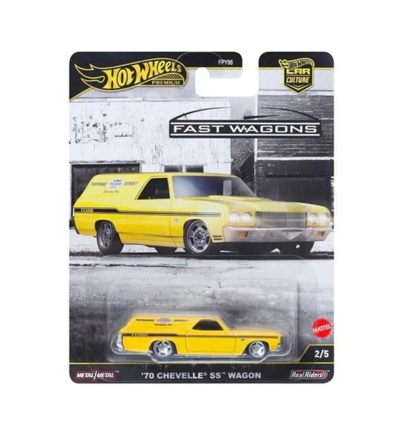HOT WHEELS PREMIUM CAR CULTURE FAST WAGON 70 CHEVELLE SS WAGON FPY86-JBK67 Diğer JBK67