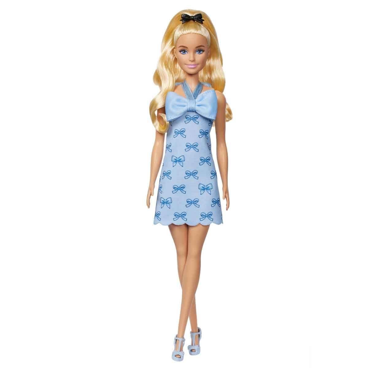 BARBIE MAVI FIYONKLU ELBISELI FASHIONISTAS BEBEGI FBR37-HYT93 Diğer HYT93