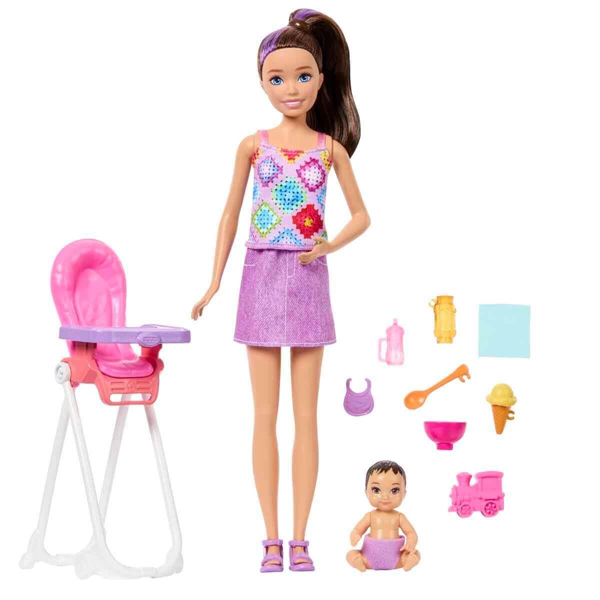 BARBIE BEBEK BAKICISI SKIPPER BEBEK MAMA SANDALYELI OYUN SETI JKC16-JJB45 Diğer JJB45