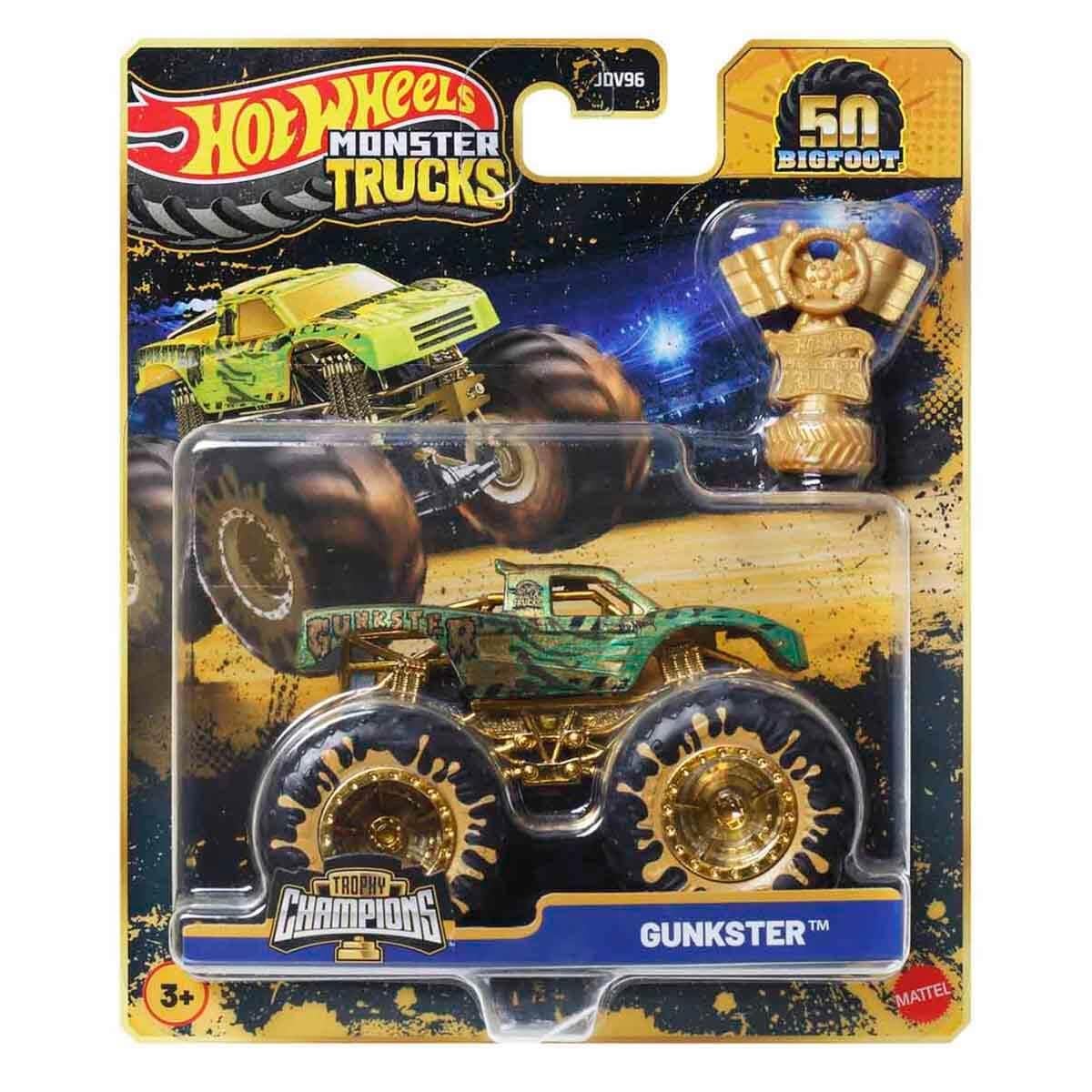 HOT WHEELS MONSTER TRUCKS BIGFOOT TROPHY SAMPIYONLARI GUNKSTER JDV96-JDV99 Diğer JDV99