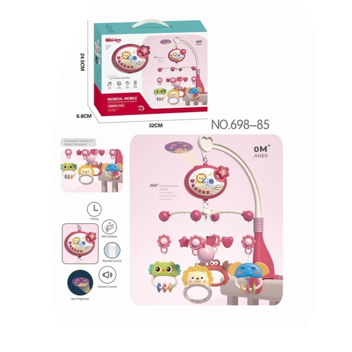 VARDEM ISIKLI MUZIKLI BEBEK DONENCESI PEMBE Diğer BIB 698 85