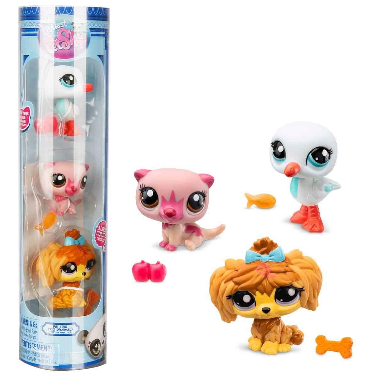 Littlest Pet Shop Minişler 3'lü Figür Seti S2 - Su Samuru-Martı-Köpek 00617 Littlest Pet Shop S00617