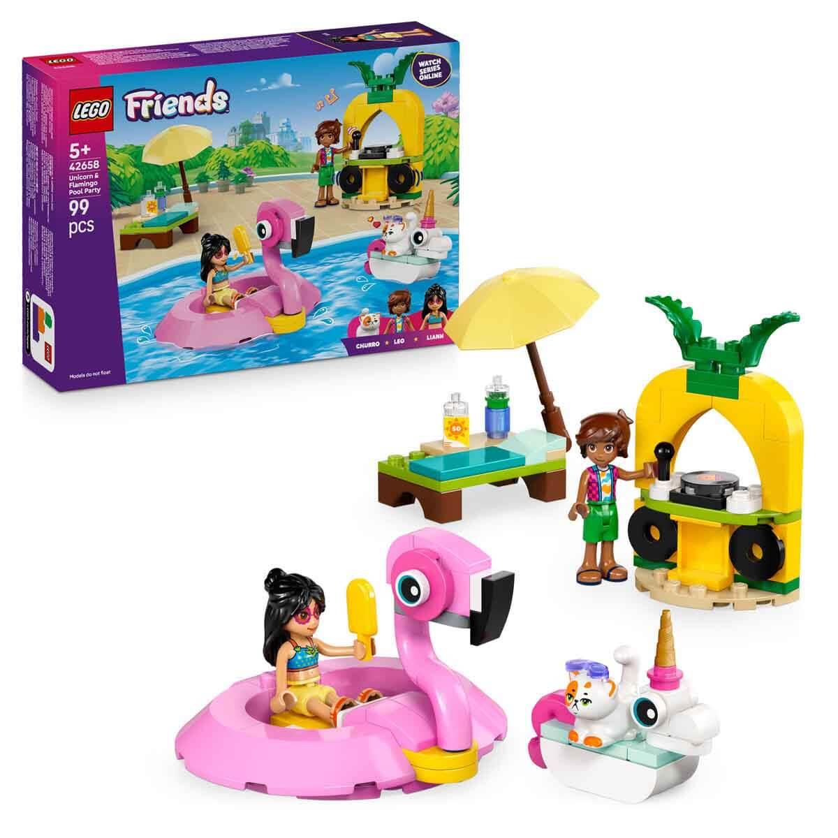 LEGO Friends Tek Boynuzlu At ve Flamingo Havuz Partisi 42658 Lego LGF42658