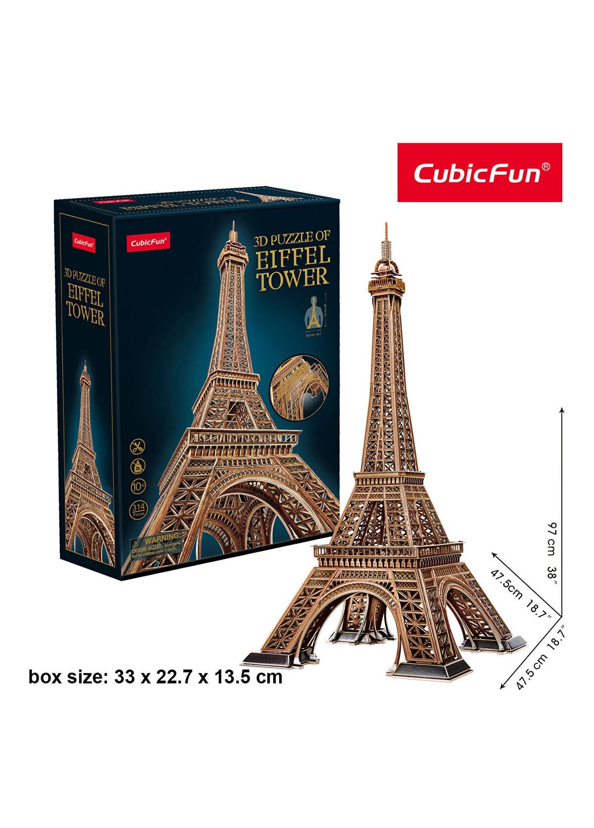 CUBIC FUN EIFFEL TOWER PUZZLE 314 PCS Diğer MC284H