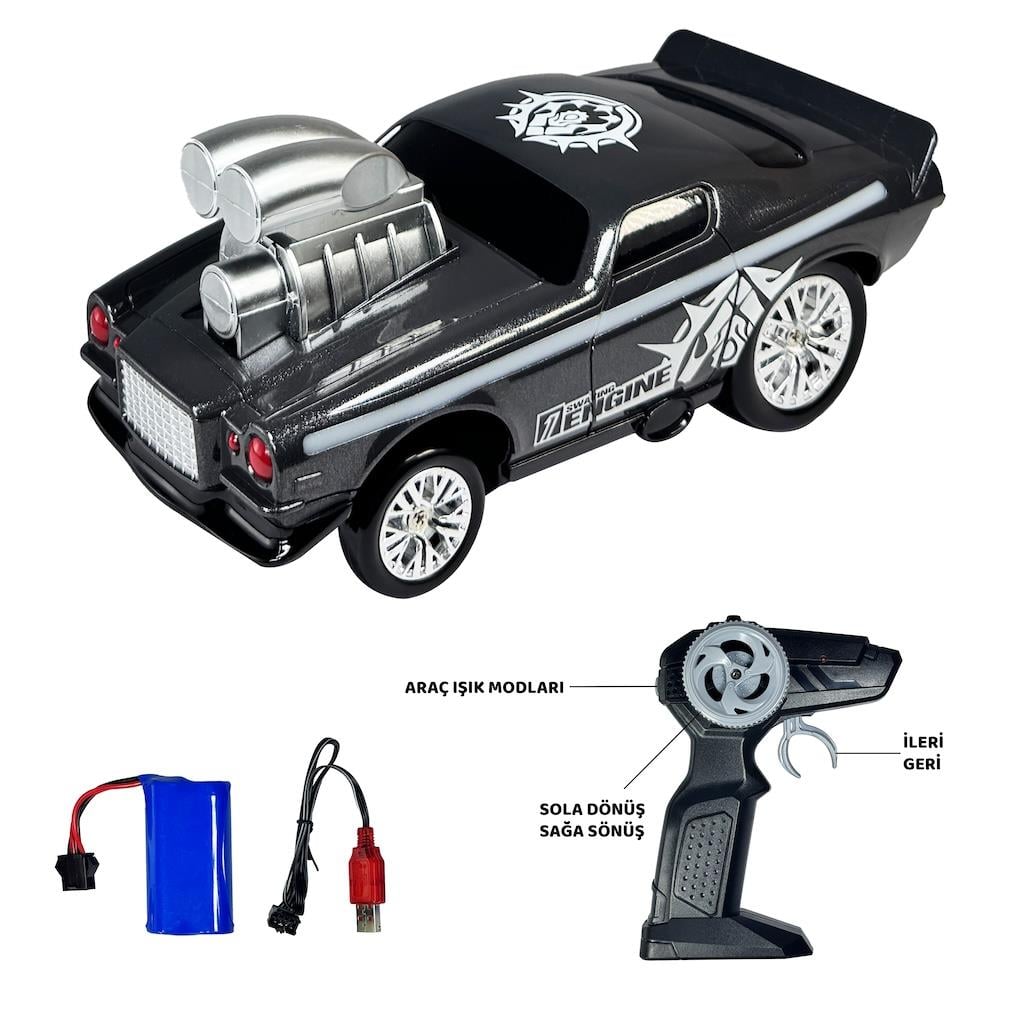 Vardem Uzaktan Kumandalı Full Fonksiyon Şarjlı Işıklı 2.4G Crazon (Çılgın) Drift Araba Siyah Vardem SC 333 TJ24161B S