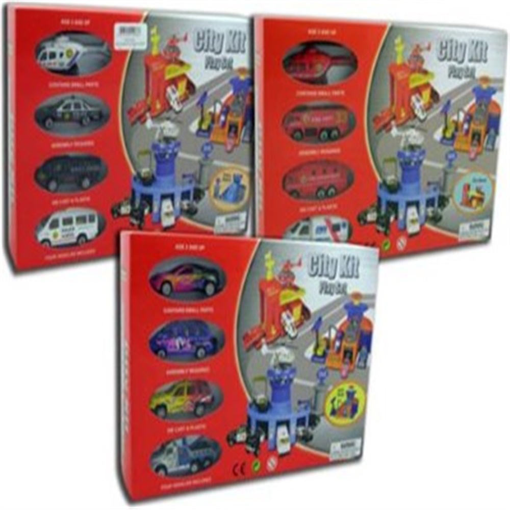 GARAJ SETİ MİNİ POLİS/İTFAİYE/BİNEK 4 ARAÇLI 