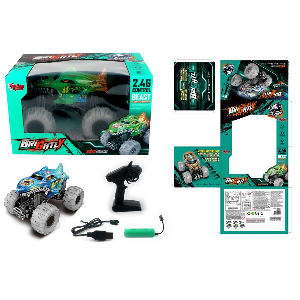 UZAKTAN KUMANDALI F/F ISIKLI OFF ROAD CANAVAR ARABA Diğer RQ 3045 46 47