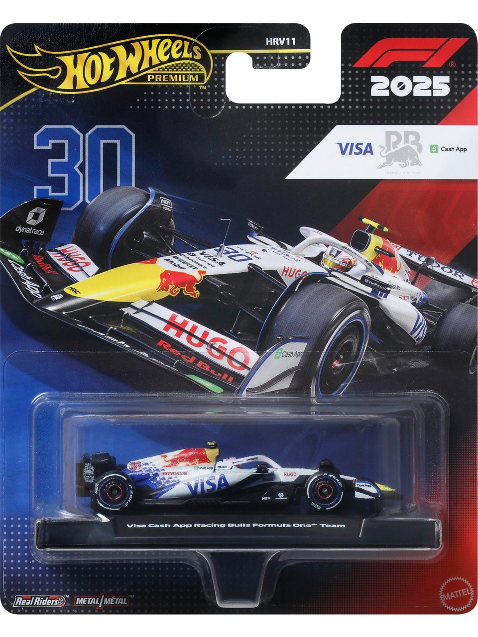 HOT WHEELS PREMIUM FORMULA 1 YARIS ARABASI VISA CASH APP RACING BULLS FORMULA ONE TEAM HRV11-JKD79 Diğer JKD79