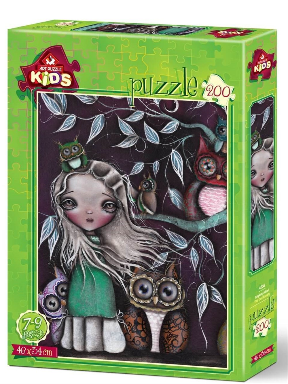 Art Puzzle Baykuş Ailesi 200 Parça Yapboz HD 4538 Art Puzzle HD 538