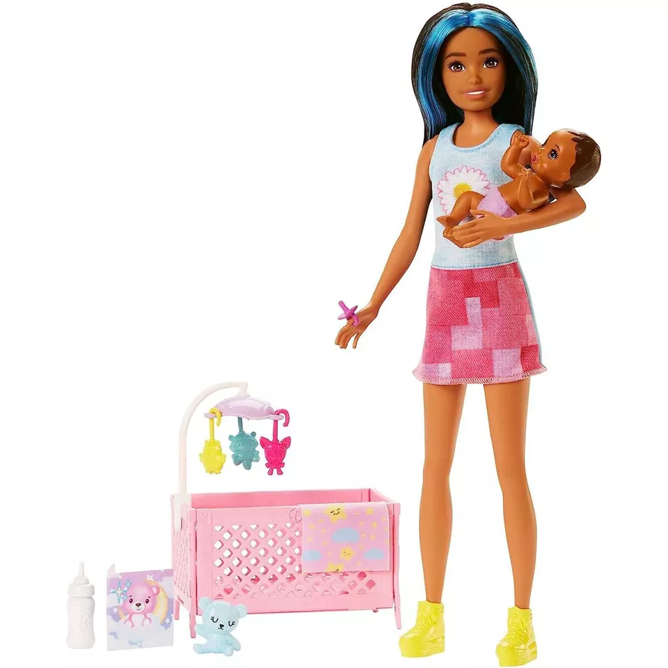 Barbie Bebek Bakıcısı Bebeği ve Aksesuarları Oyun Seti FHY97-HJY34 Barbie HJY34