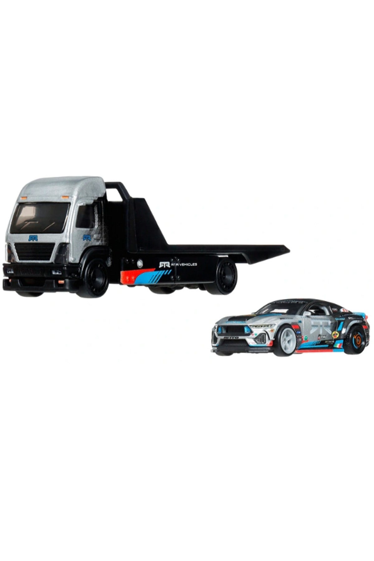 Hot Wheels Team Transport 2024 Ford Mustang RTR Spec 5 FD & Aero Lift FLF56-JHX92 Hot Wheels JHX92