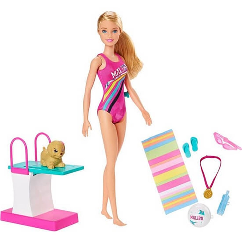 Barbie Yüzücü Barbie Oyun Seti GHK23 Barbie GHK23