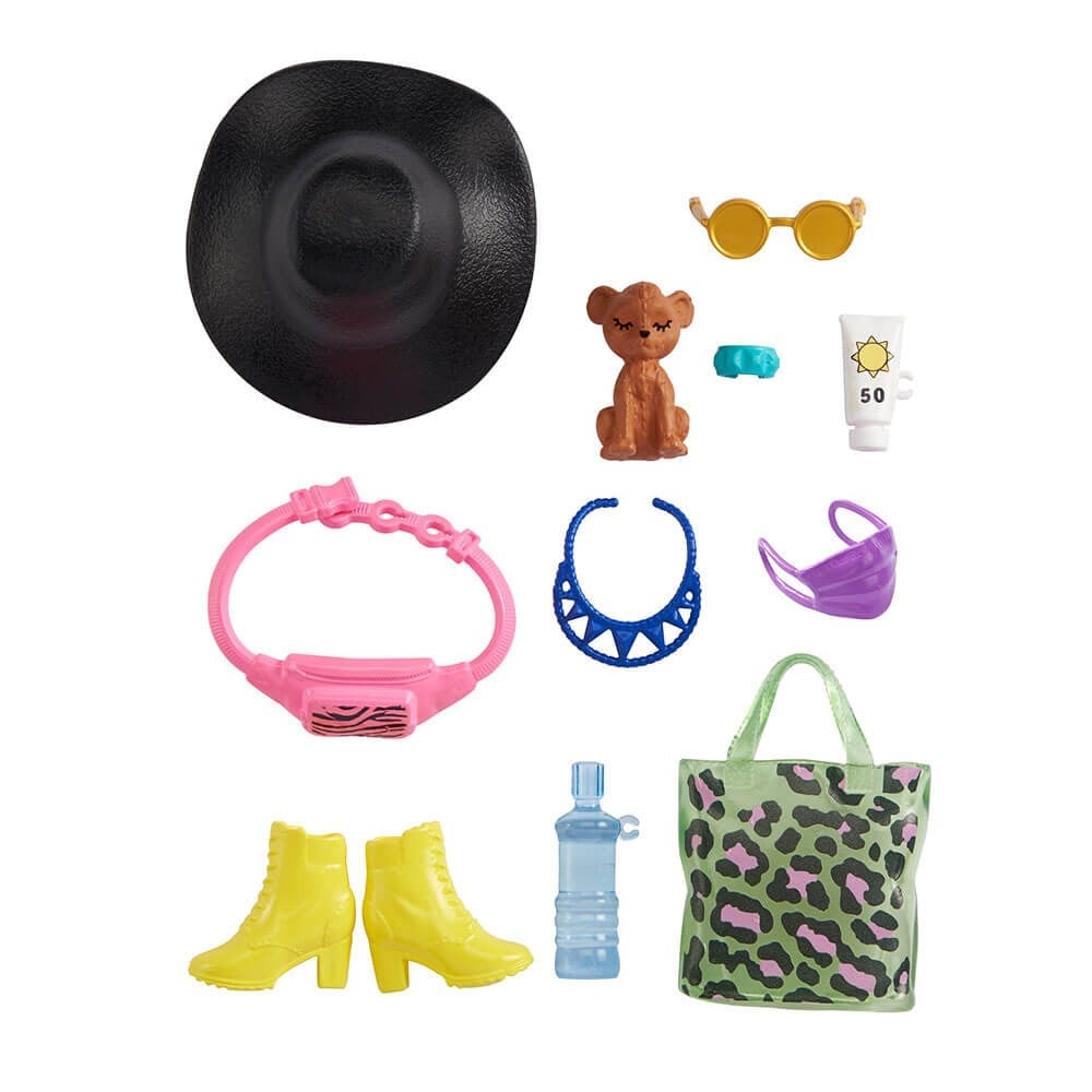 Barbie'nin Moda Aksesuarları Paketleri Safari Aksesuarları GWD98-GRC14 Barbie GRC14