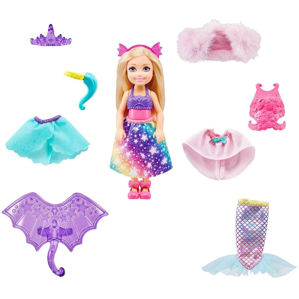 Barbie Dreamtopıa Chelsea ve Kostümleri Oyun Seti GTF40 Barbie GTF40