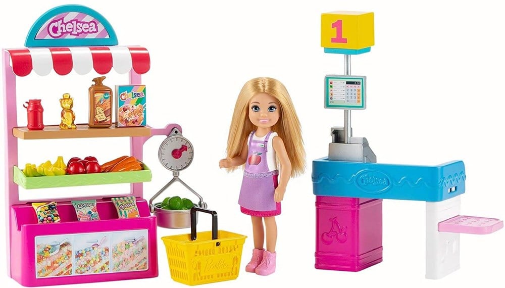 Barbie Chelsea Meslekleri Öğreniyor Market Çalışanı Chelsea ve Oyun Seti GTN67 Barbie GTN67