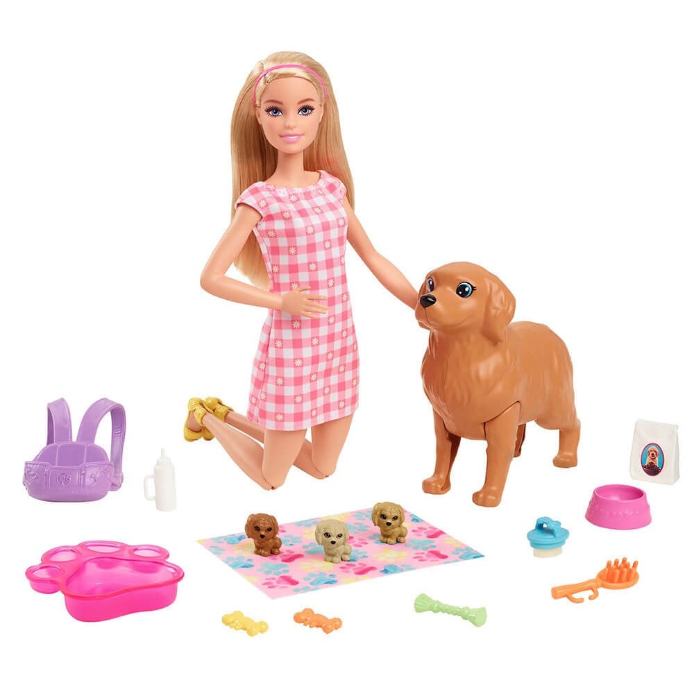 Barbie ve Yeni Doğan Köpekler Oyun Seti HCK75 Barbie HCK75