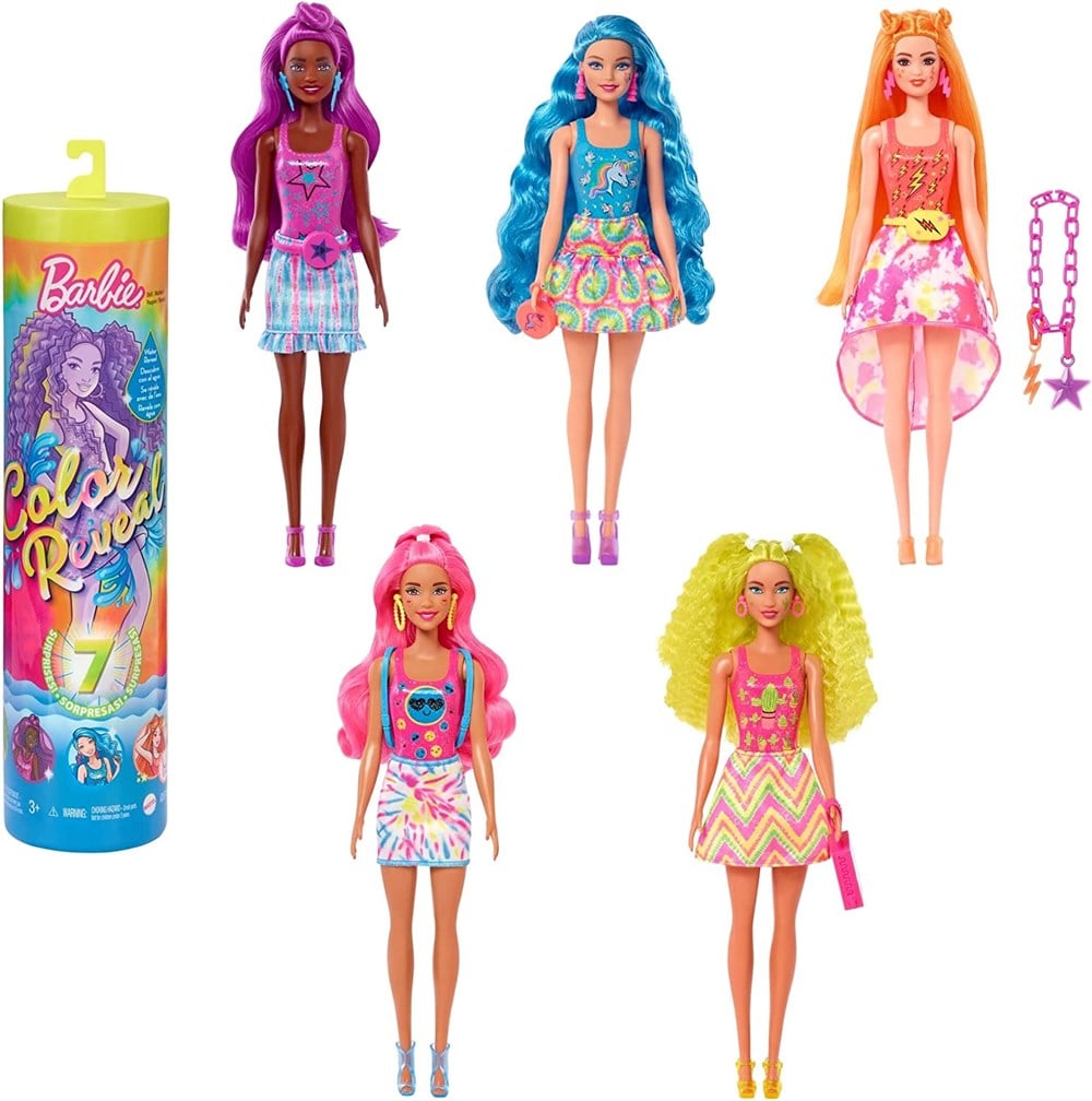Barbie Color Reveal 7 Sürprizli Barbie Renk Gösterimi Bebeği: Neon Seri HDN72 Barbie HDN72