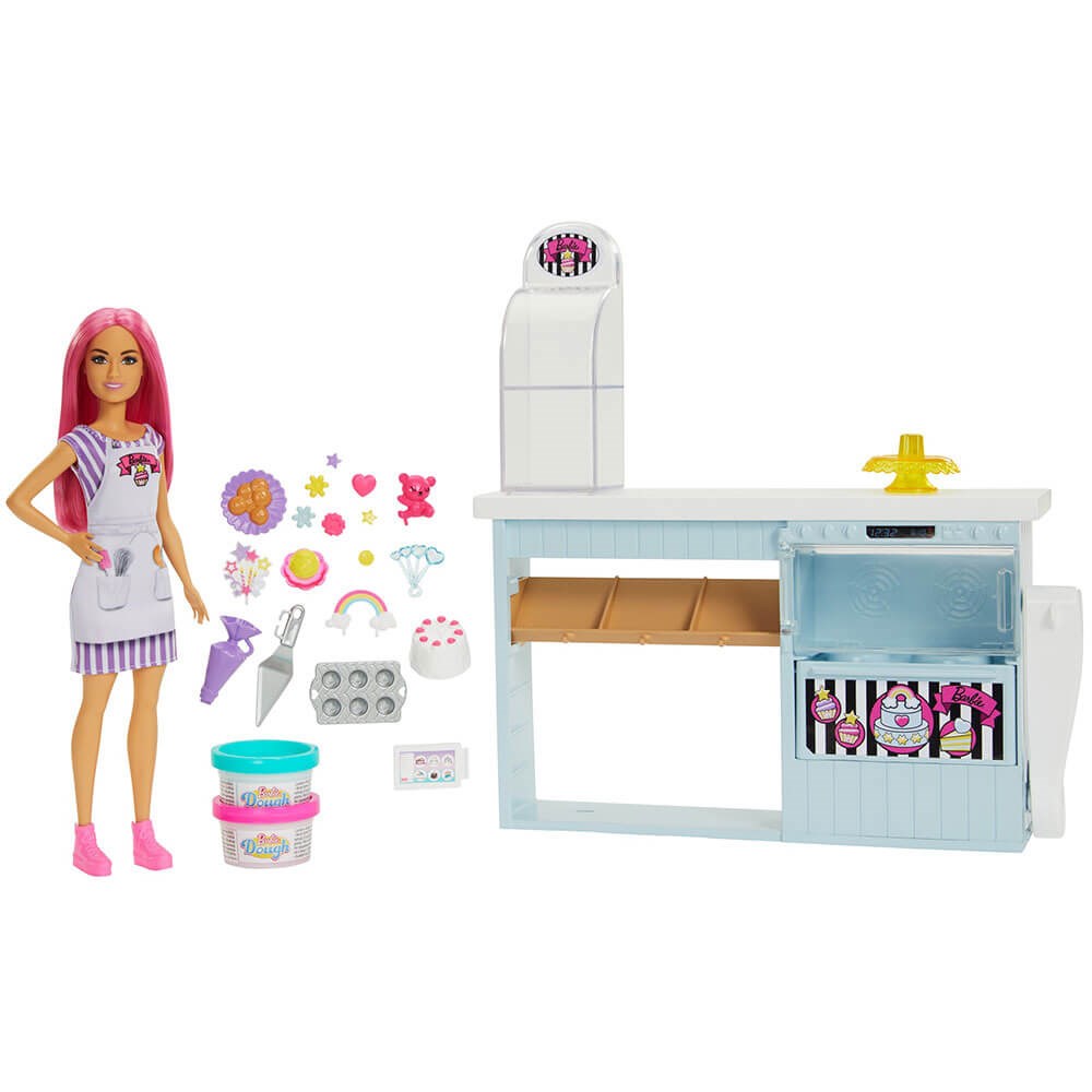 Barbie'nin Pasta Dükkanı Oyun Seti HGB73 Barbie HGB73