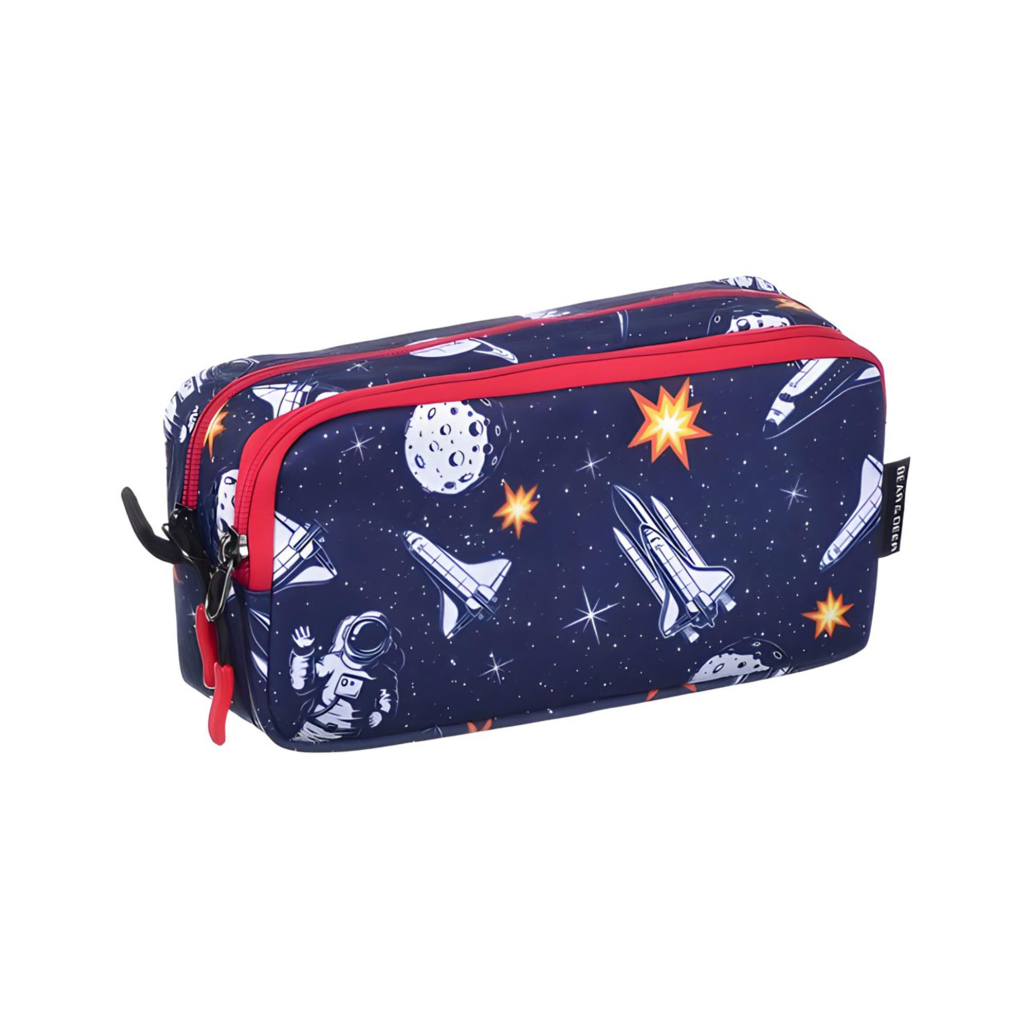 Bear & Deer School Uzay Çift Gözlü Kalem Çantası Lacivert BD-KCS155 Bear & Deer BD KCS155