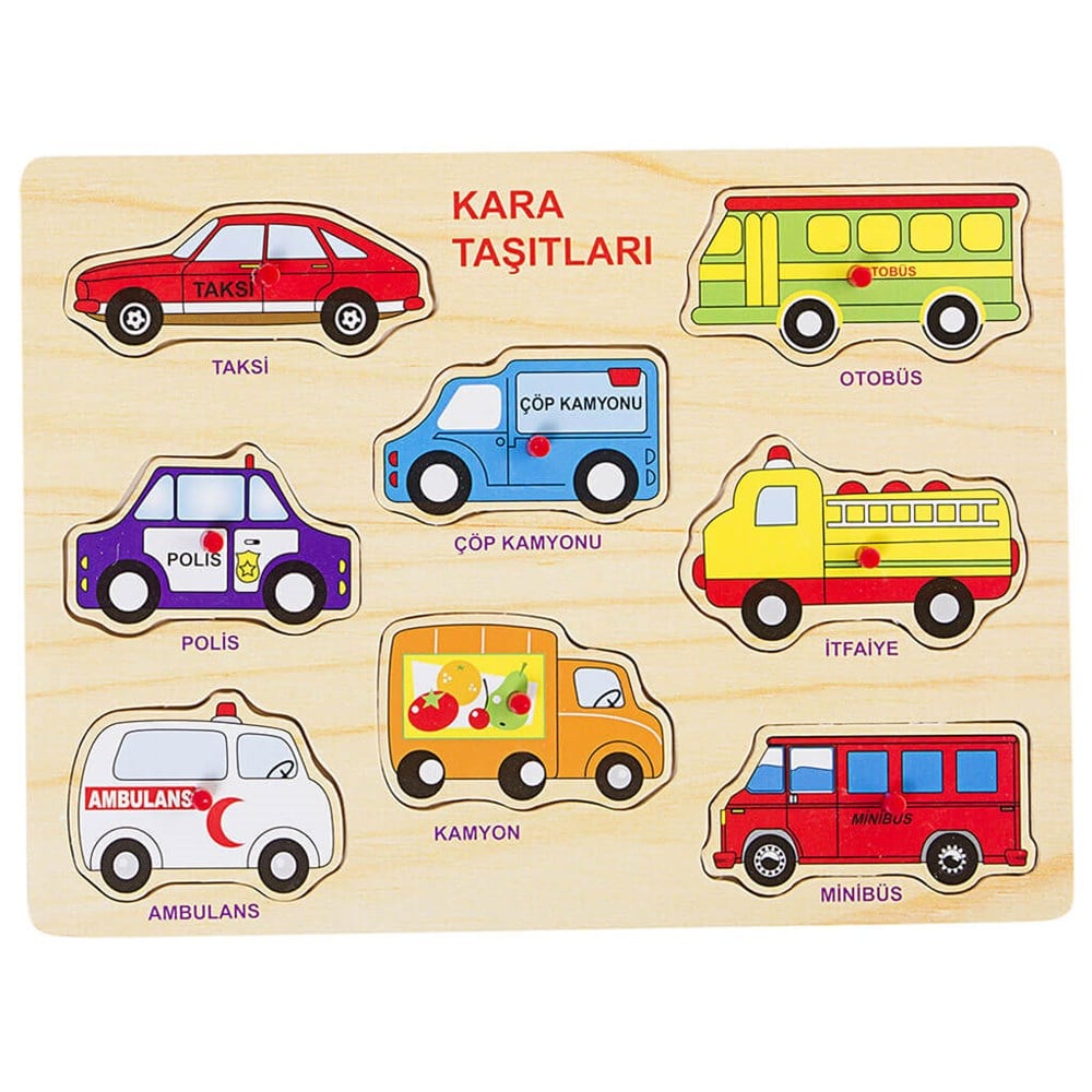 Bu-Bu Ahşap Puzzle Taşıtlar Bubu BUBU AP0030