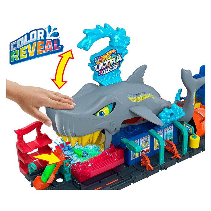 Hot Wheels Şehri Muhteşem Köpek Balığı Araba Yıkama Oyun Seti HTN8 Hot Wheels HTN82