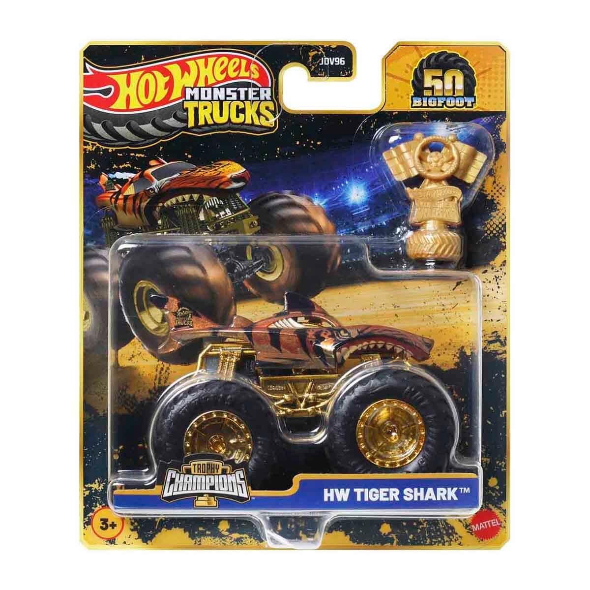 HOT WHEELS MONSTER TRUCKS BIGFOOT TROPHY SAMPIYONLARI HW TIGER SHARK JDV96-JDW02 Diğer JDW02
