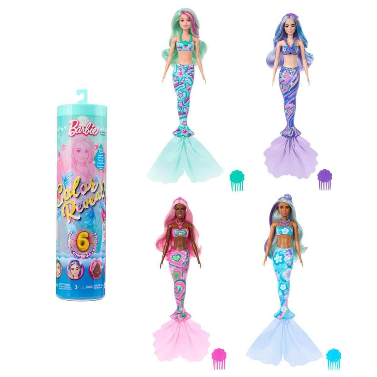 BARBIE COLOR REVEAL RENK DEGISTIREN DENIZKIZI SERISI SURPRIZ PAKET HRK12 Diğer HRK12