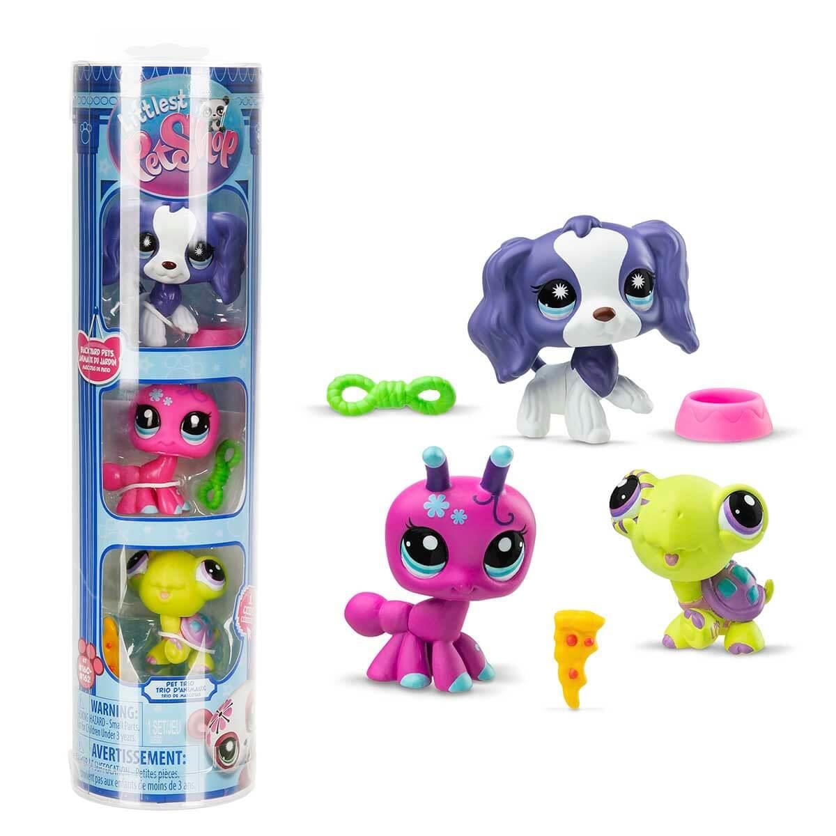 LITTLEST PET SHOP MINISLER 3LU FIGUR SETI S3 BACKYARD PETS Diğer S00006469 BCK PTS