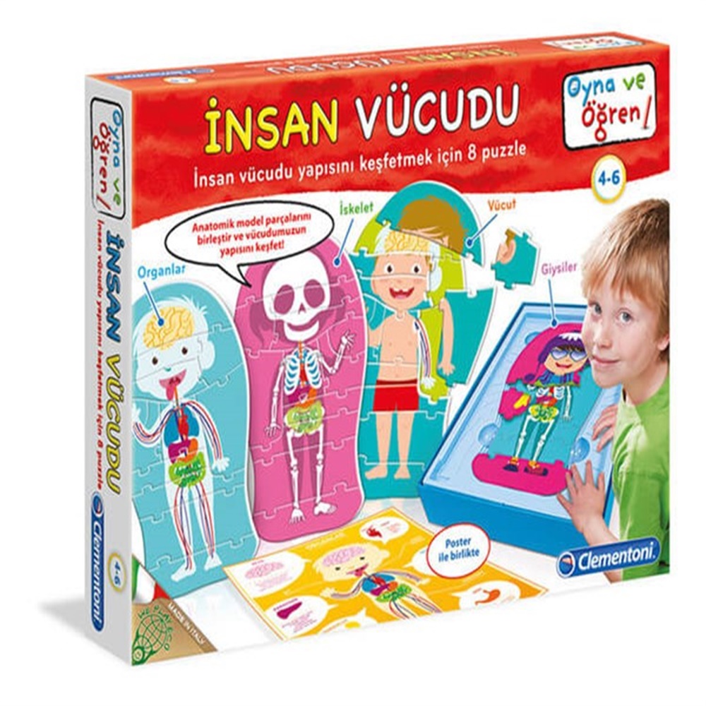 CLEMENTONİ OYNA VE ÖĞREN İNSAN VÜCUDU (4-6YAŞ) Clementoni 18837