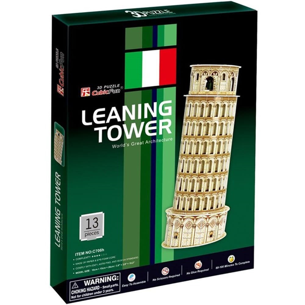 Cubic Fun 3D 13 Parça Puzzle Pisa Kulesi - İtalya