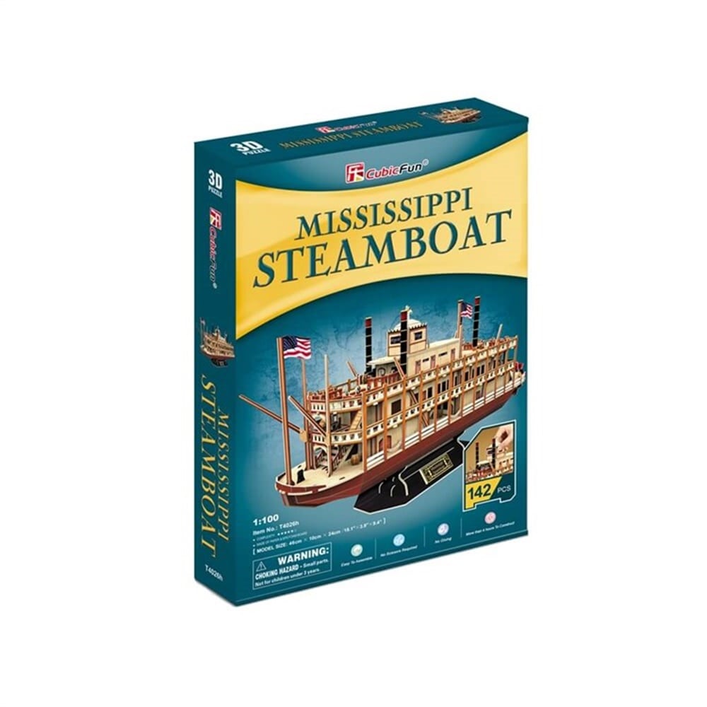Cubic Fun 3D 142 Parça Puzzle Mississippi Buharlı Gemisi