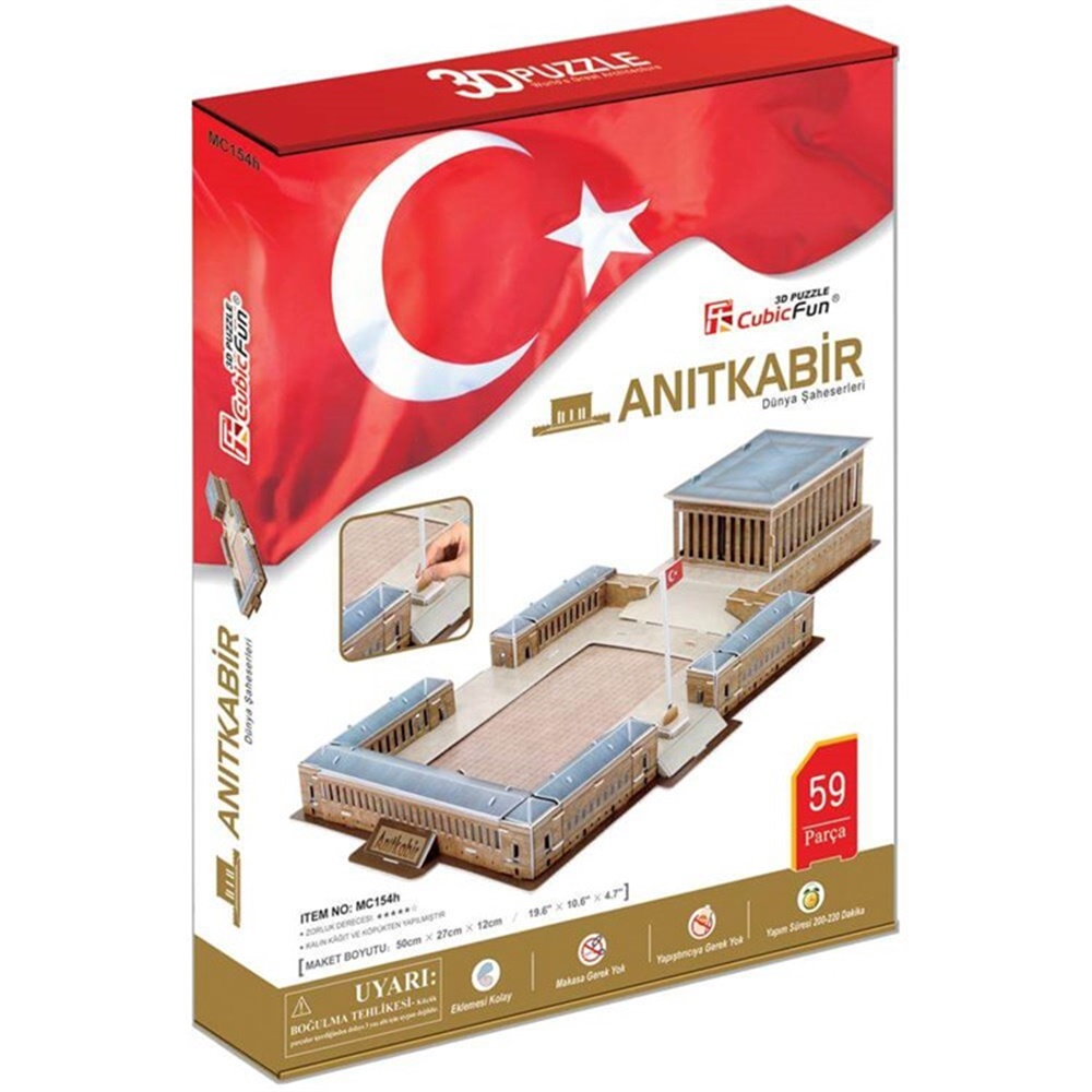 Cubic Fun 3D 59 Parça Puzzle Anıtkabir