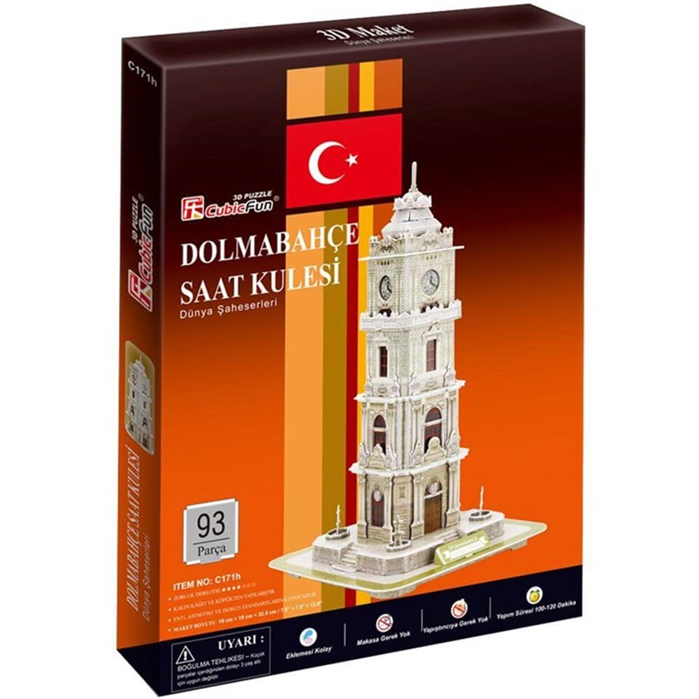Cubic Fun 3D 93 Parça Puzzle Dolmabahçe Saat Kulesi
