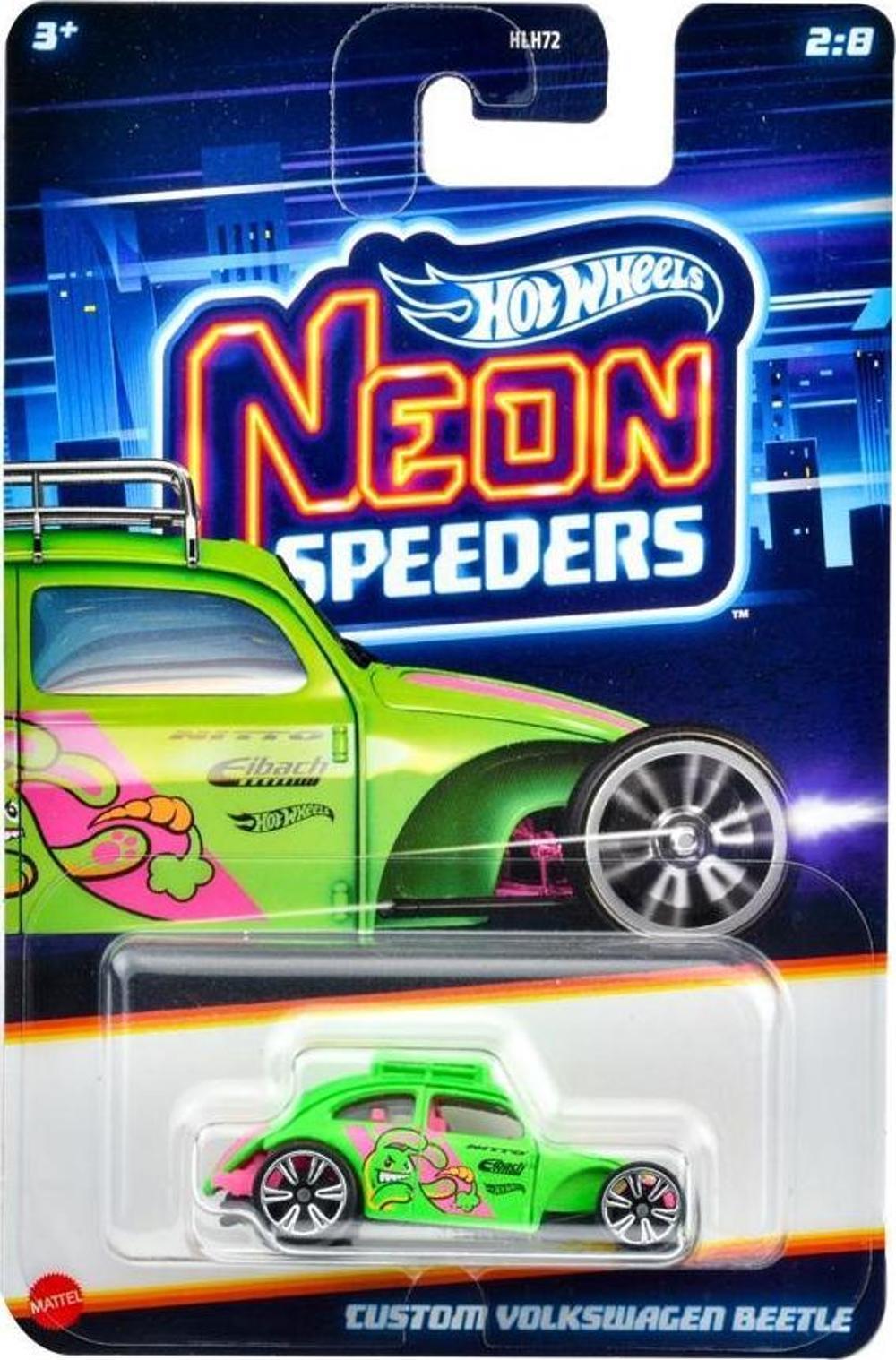 HOT WHEELS NEON SPEEDER ARABALAR CUSTOM VOLKSWAGEN BEETLE HLH72-JBY93 Diğer JBY93