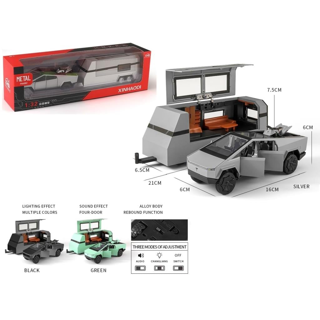 KUTULU CEK BIRAK 1:32 ISIKLI VE SESLI TRUCK KARAVAN Diğer XHD A3230