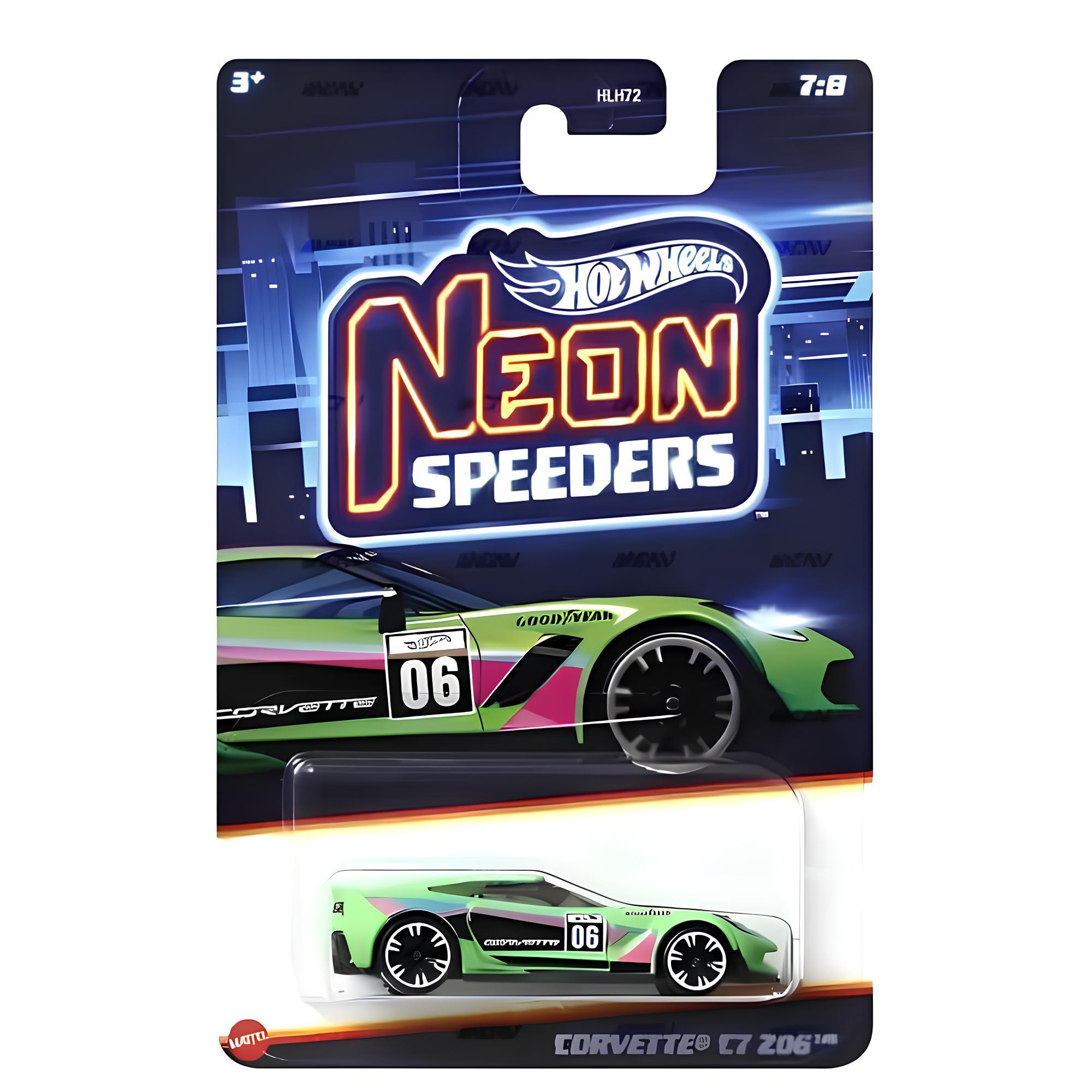 Hot Wheels Neon Speeders Corvette C7 206 HLH72-HRW81 Hot Wheels HRW81