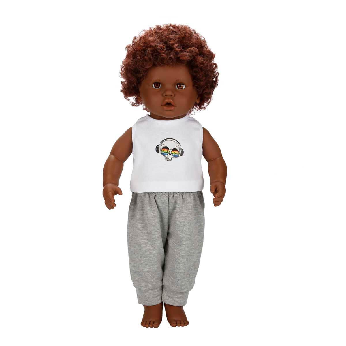 DADA KIVIRCIK SACLI BEBEK 60 CM GRI ESOFMANLI Diğer S01060091 G