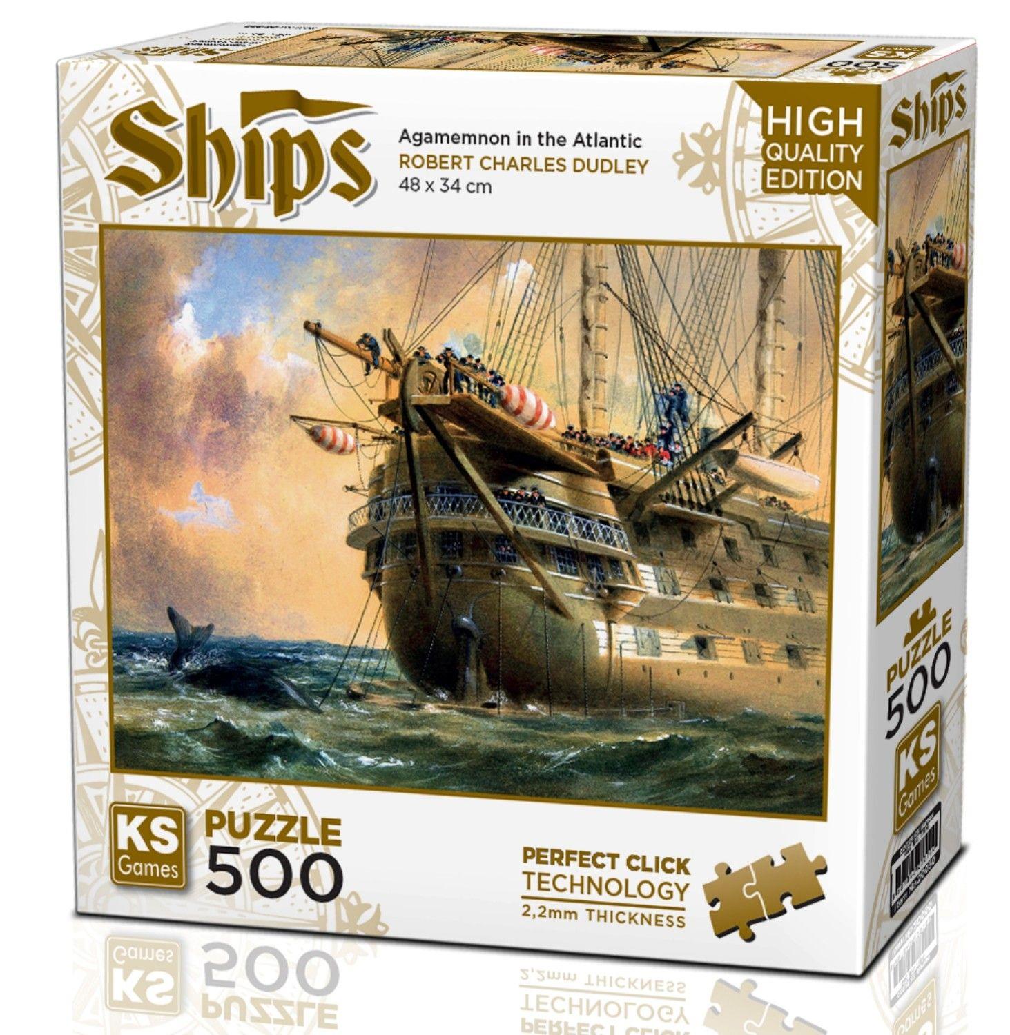PUZZLE 500 HMS AGAMEMNON IN ATLANTIC Diğer 20050