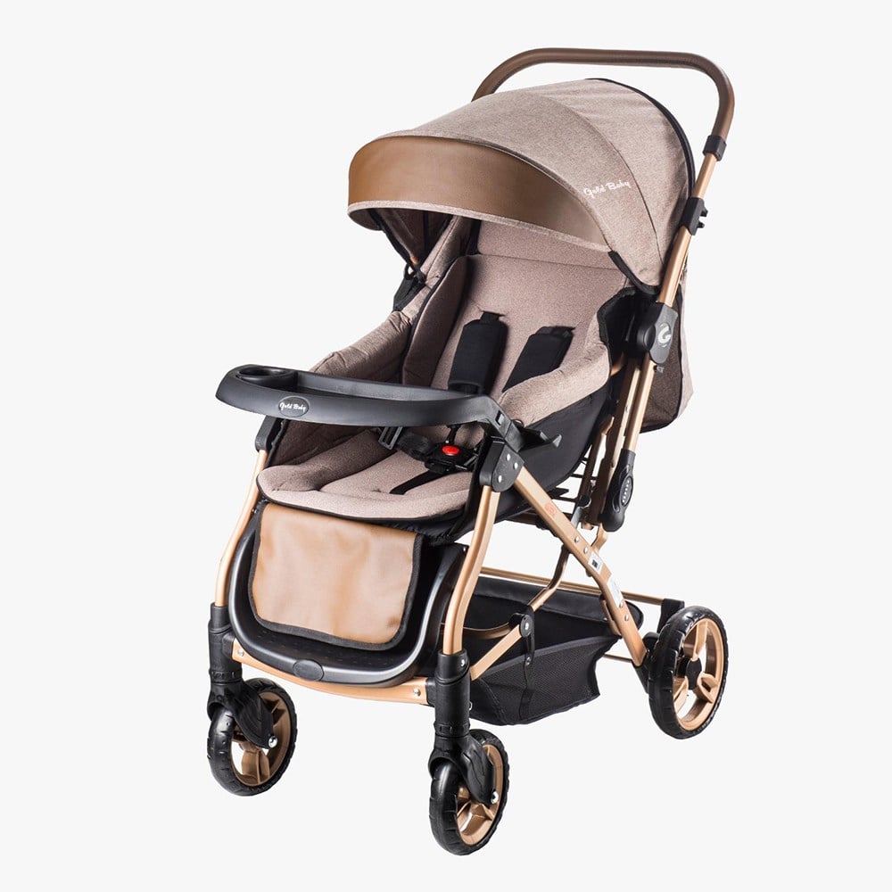 GOLD BABY CAPRON CIFT YONLU BEBEK ARABASI KAHVE Diğer BYB CP 001 K