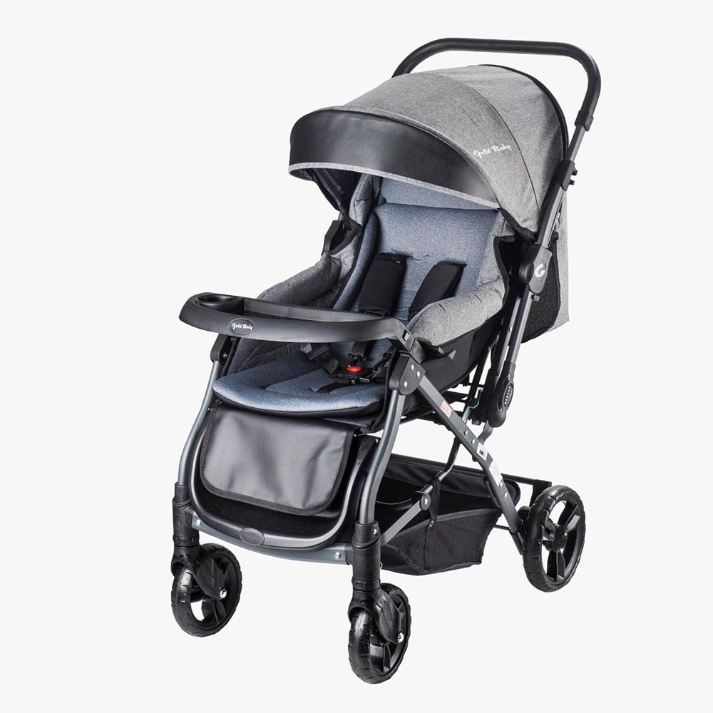 GOLD BABY CAPRON CIFT YONLU BEBEK ARABASI GRI Diğer BYB CP 002 G