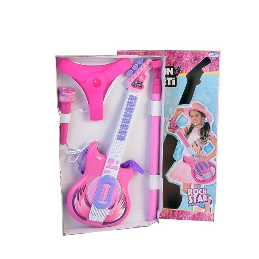 MEGA MIKROFON VE GITAR SETI PEMBE Diğer CXY96961