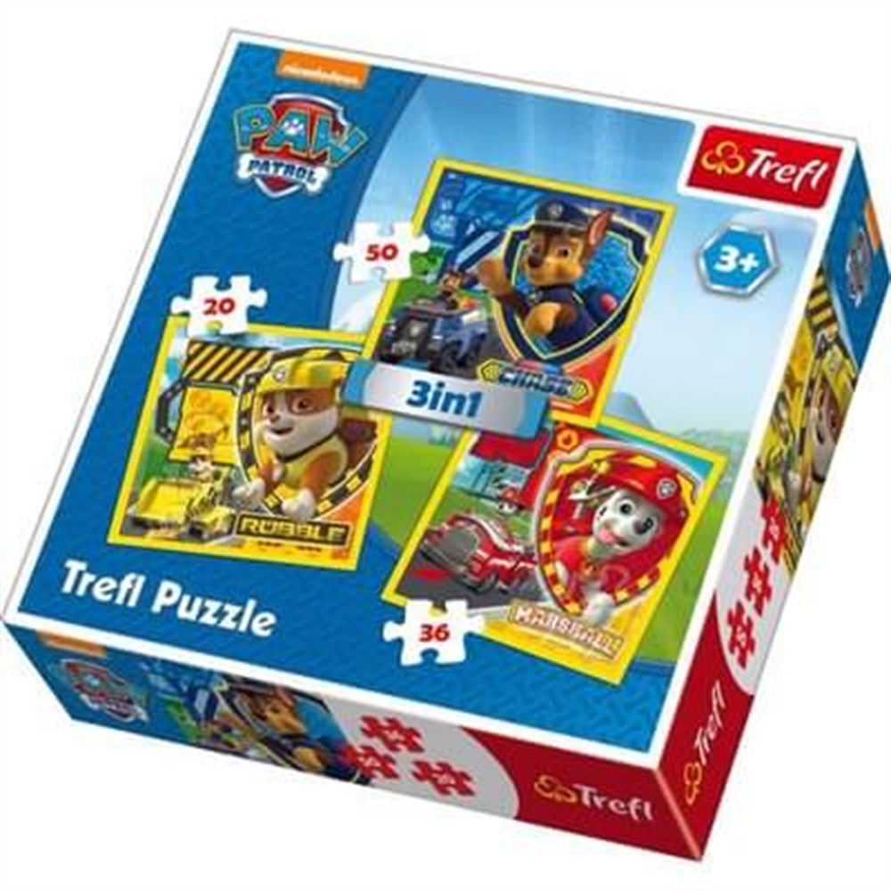Trefl 3 In 1 Paw Patrol Marshall Puzzle Diğer HD34839