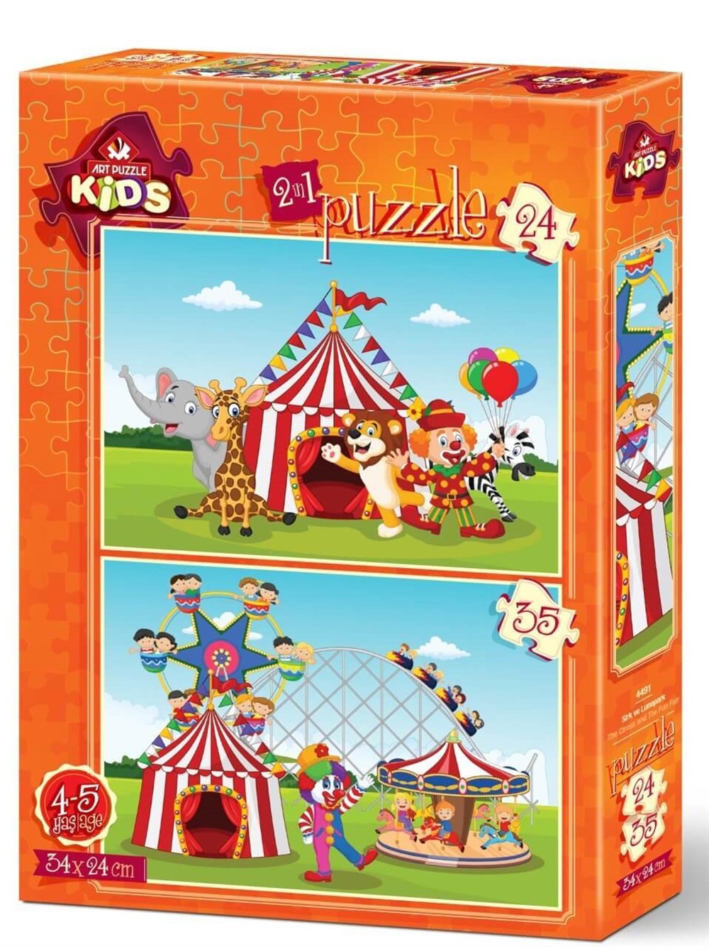 ART PUZZLE SIRK VE LUNAPARK 2LI 24+35 PARCA Diğer HD4491