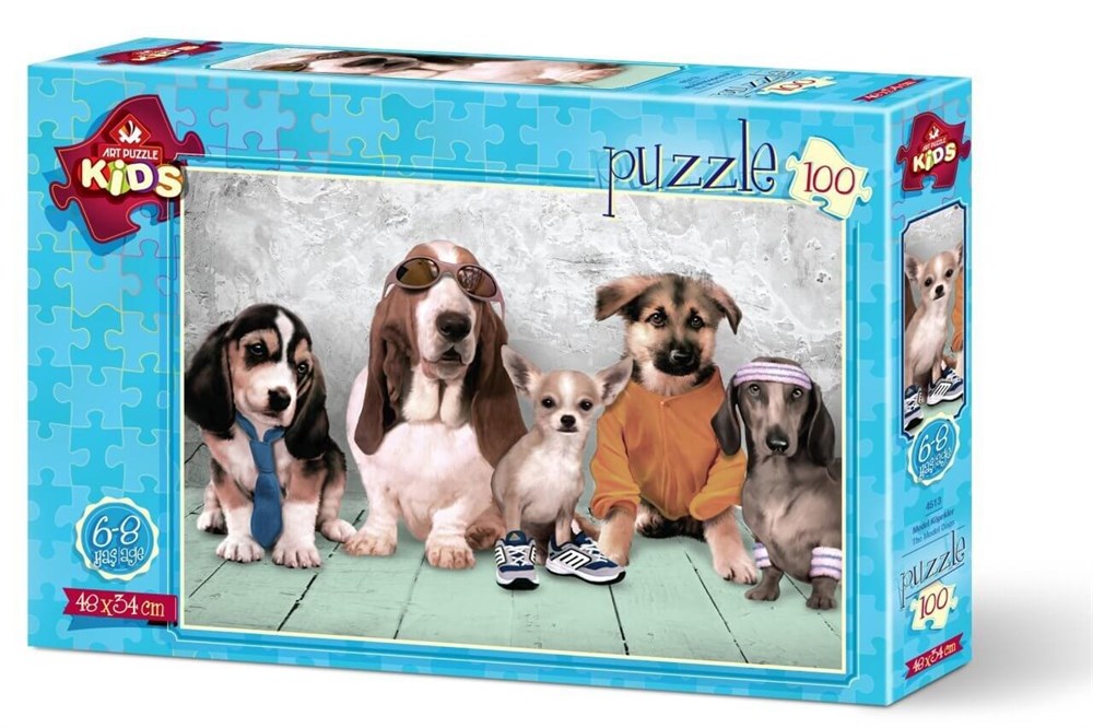 ART PUZZLE MODEL KOPEKLER 100 PARCA Diğer HD4513