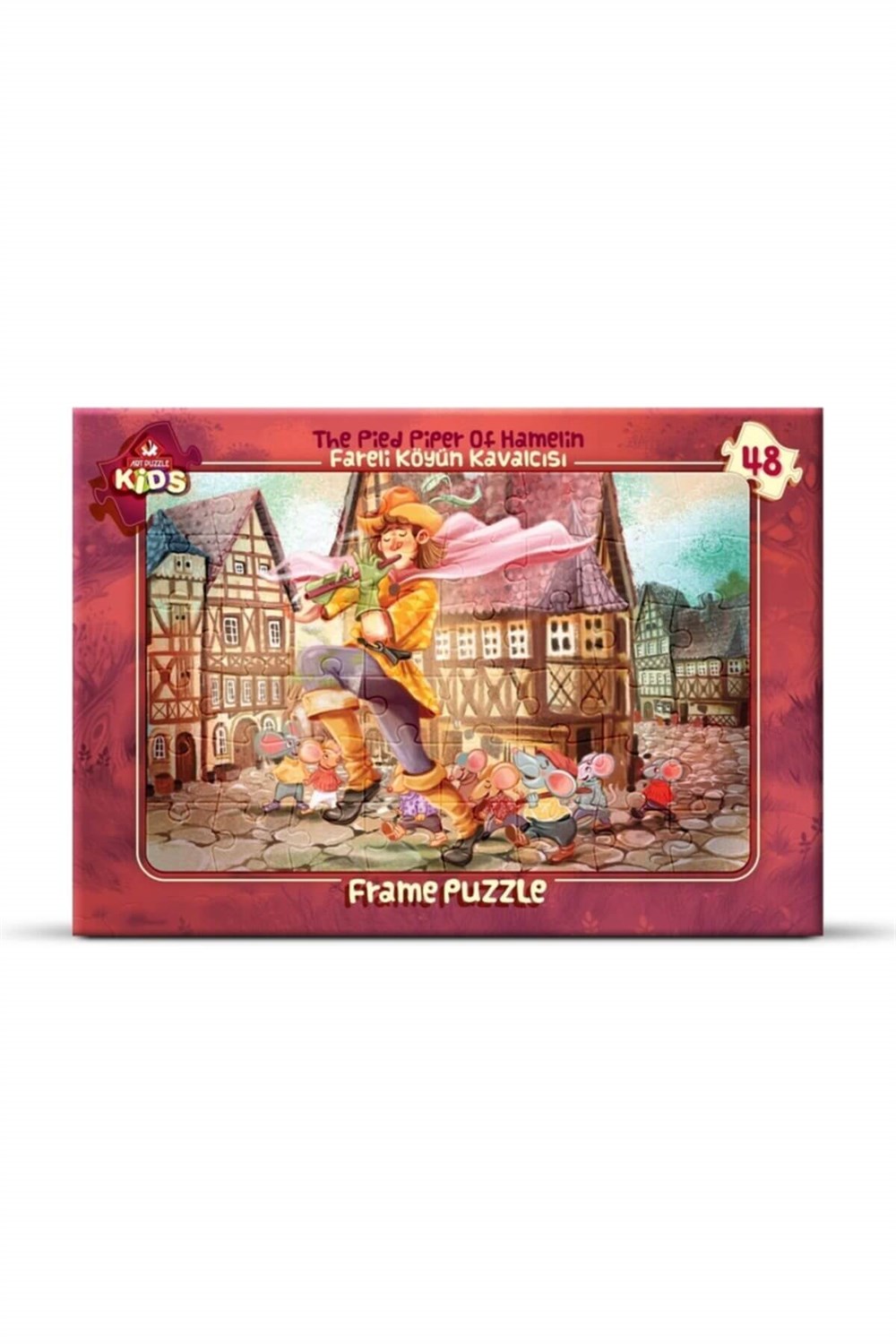Art Çocuk Puzzle 48 Parça Fareli Köyün Kavalcısı Diğer HD5797