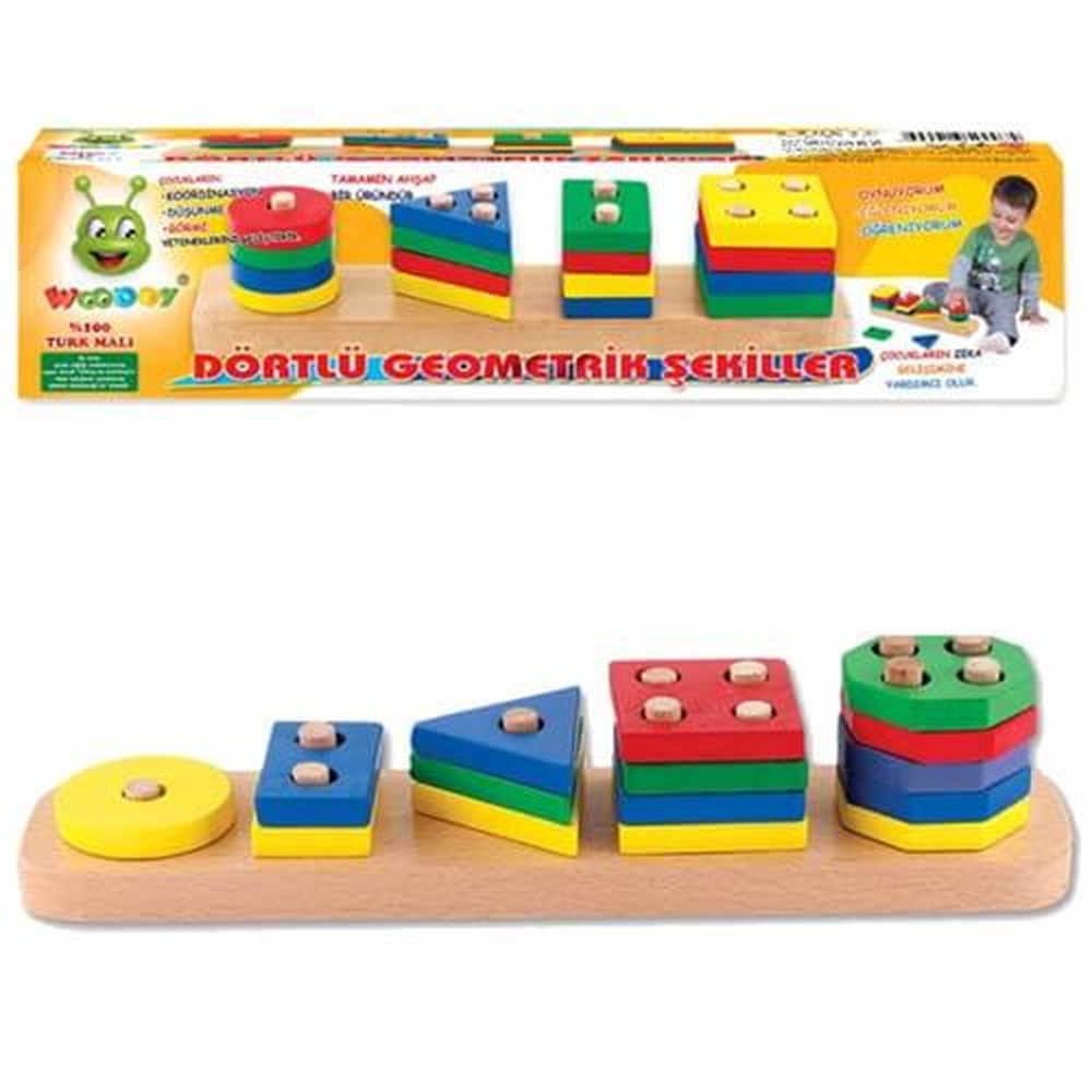Karsan Oyuncak Woodoy Geometrik Şekiller KR003 Diğer KR003