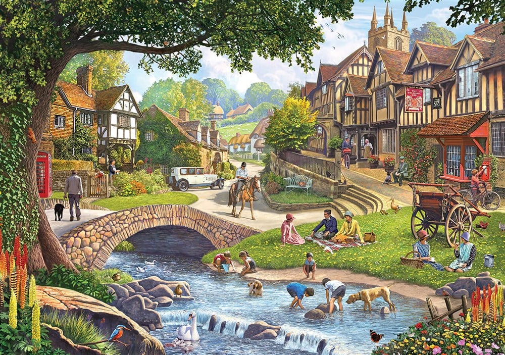 KS 1000 PARCA PUZZLE SUMMER VILLAGE STREAM Diğer KS 20516